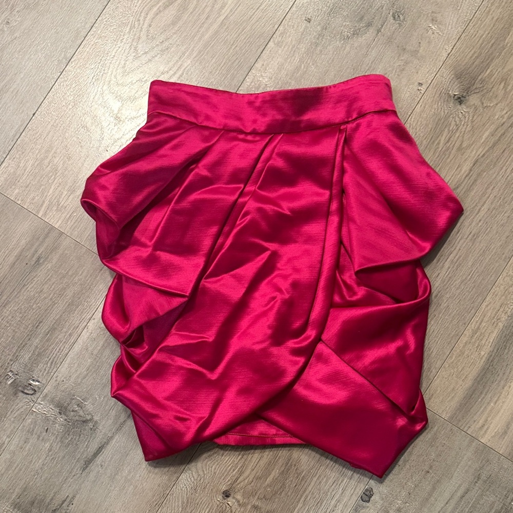 Balmain Pink Satin Skirt (38)